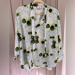 Tuckernuck Hydrangea Blooms Hallie Tie Blouse